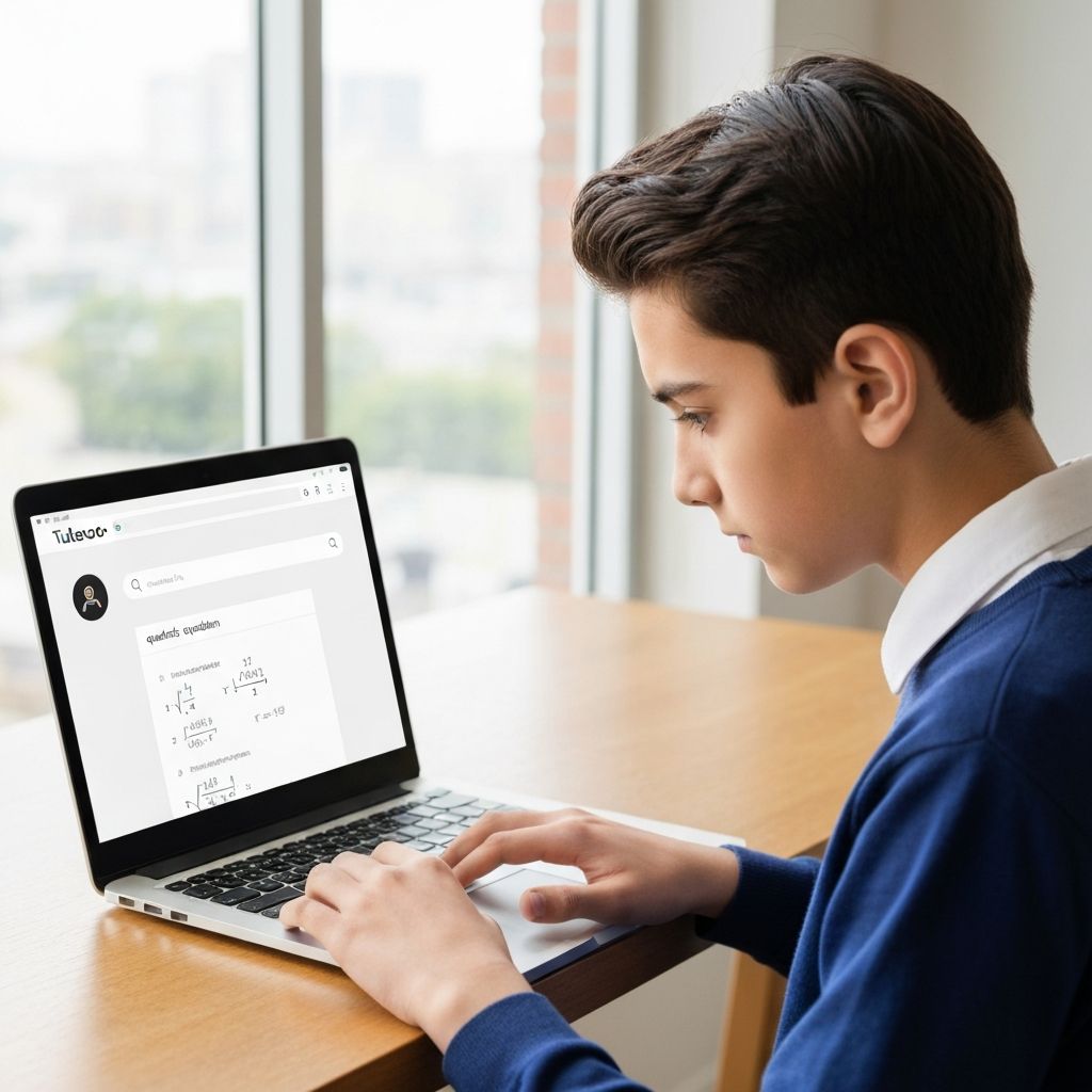 Student typing in search field