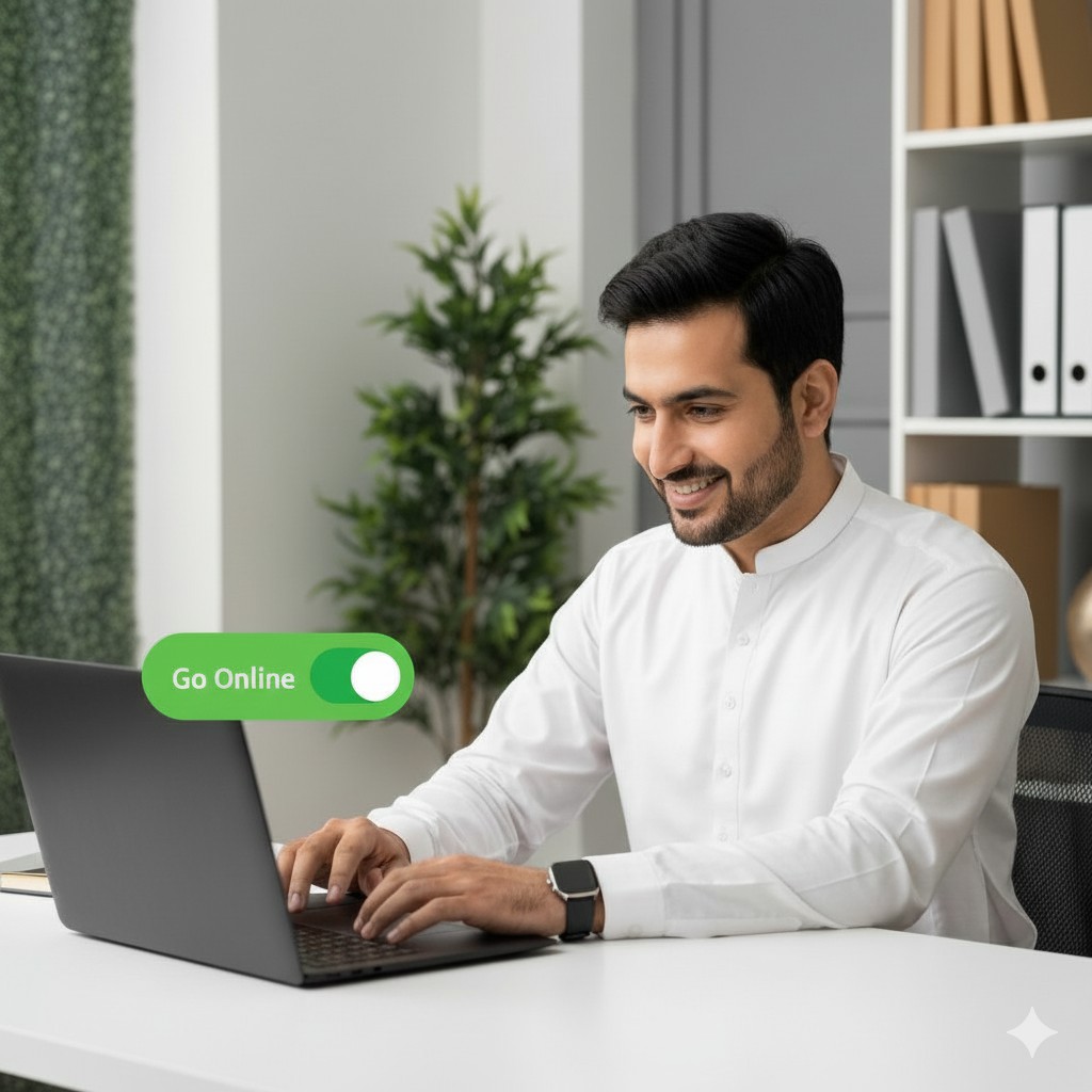Teacher toggling availability on web app